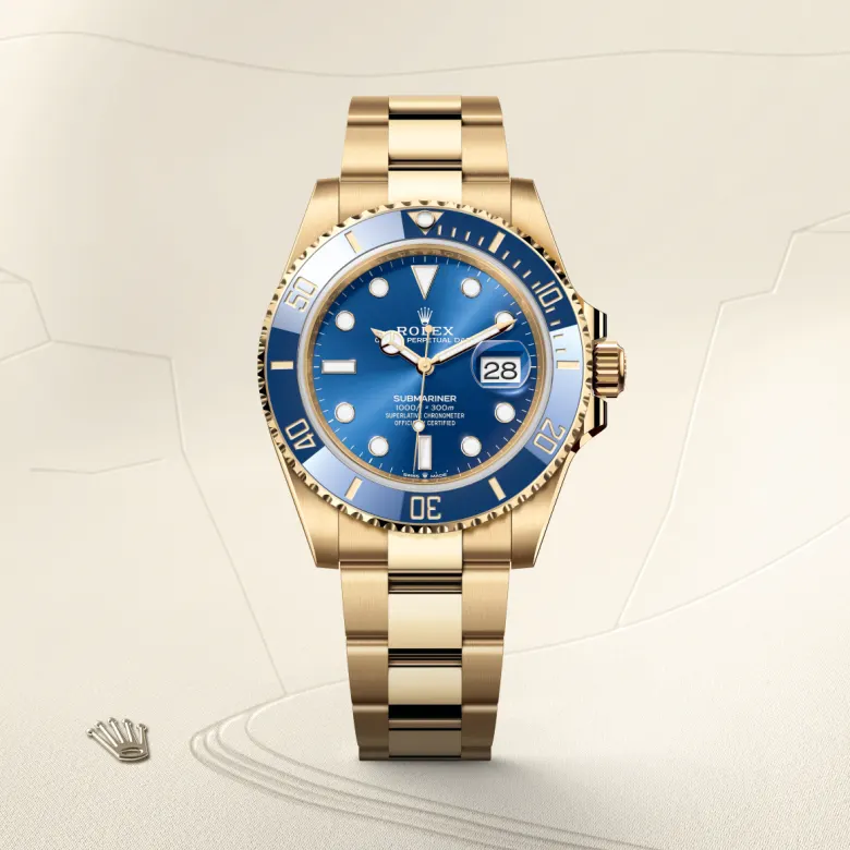 Rolex Submariner in 18 ct yellow gold, m126618lb-0002 - Srichai Watch