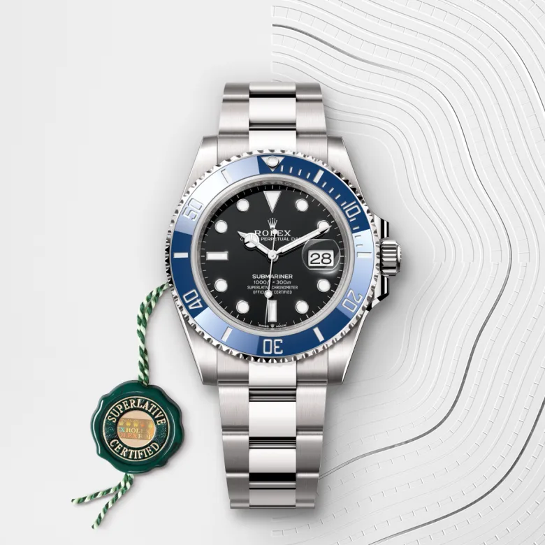 Rolex Submariner in 18 ct white gold, M126619LB-0003 - Srichai Watch