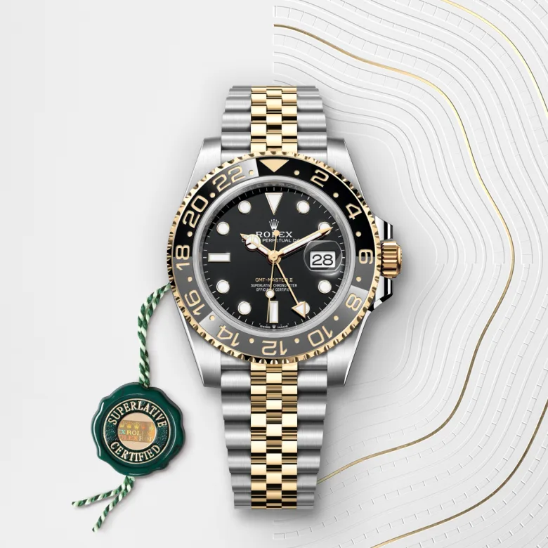 Rolex GMT-Master II in Yellow Rolesor - combination of Oystersteel and yellow gold, M126713GRNR-0001 - Srichai Watch