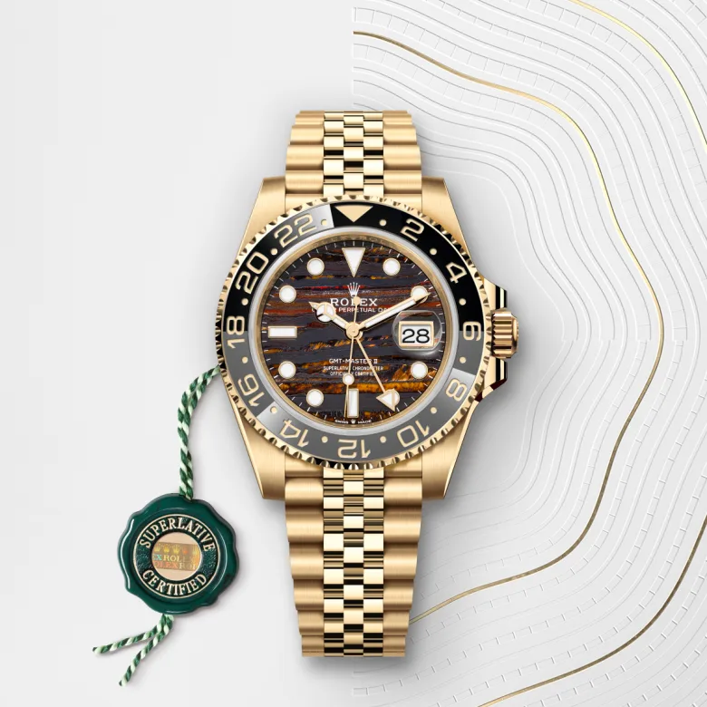 Rolex GMT-Master II in 18 ct yellow gold, m126718grnr-0002 - Srichai Watch