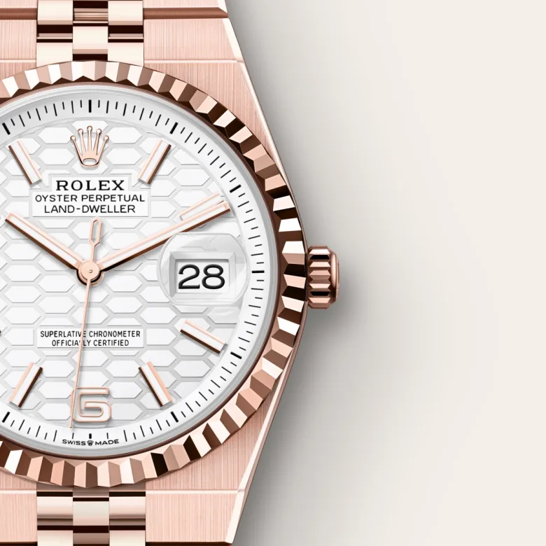 Rolex Land-Dweller in Everose gold 18 กะรัต, M127235-0001 - Srichai Watch