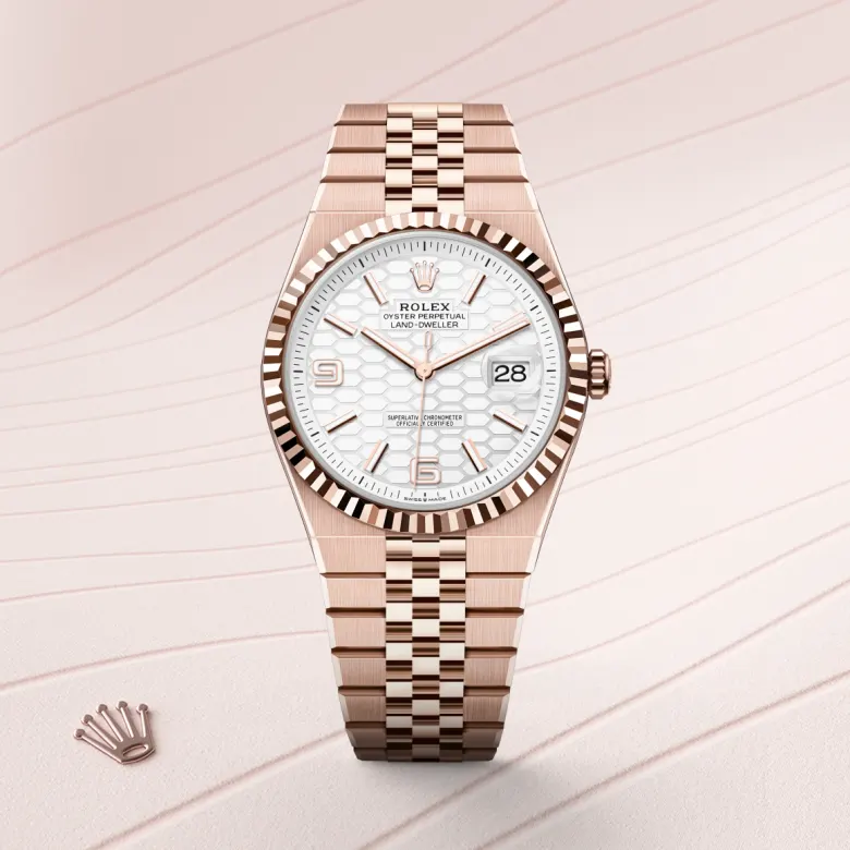 Rolex Land-Dweller in Everose gold 18 กะรัต, M127335-0001 - Srichai Watch