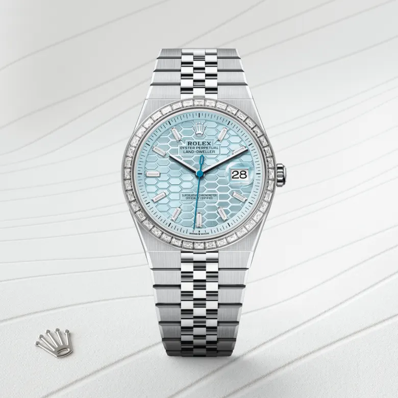 Rolex Land-Dweller in แพลทินัม, m127386tbr-0001 - Srichai Watch