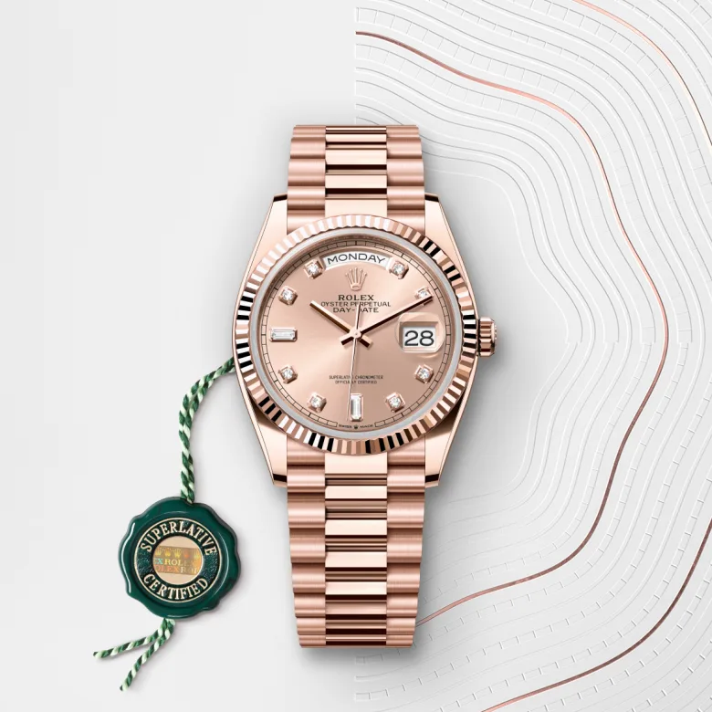 Rolex Day-Date in 18 ct Everose gold, M128235-0009 - Srichai Watch