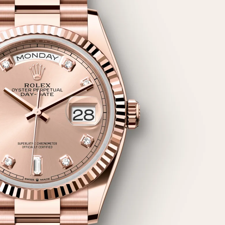 Rolex Day-Date in 18 ct Everose gold, M128235-0009 - Srichai Watch