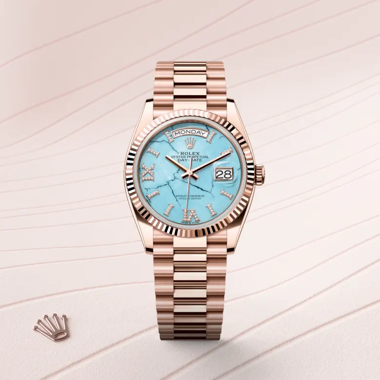 Rolex Day-Date in 18 ct Everose gold, m128235-0064 - Srichai Watch