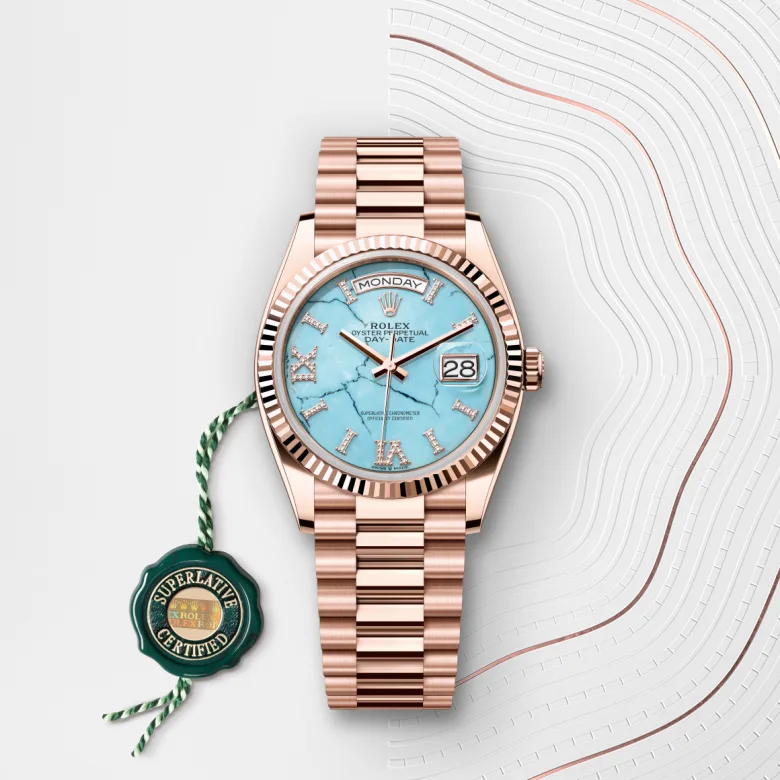 Rolex Day-Date in 18 ct Everose gold, m128235-0064 - Srichai Watch