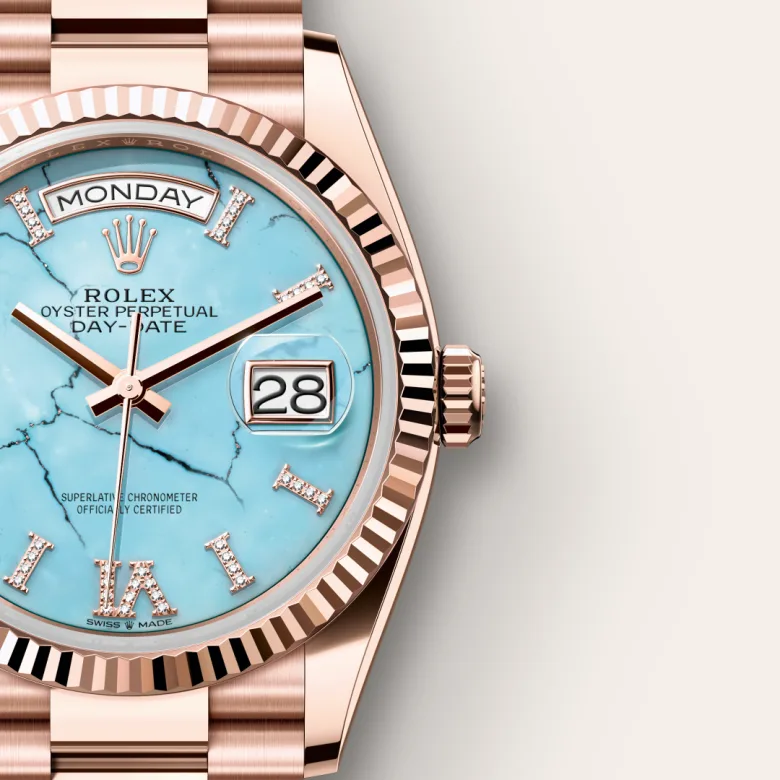 Rolex Day-Date in 18 ct Everose gold, m128235-0064 - Srichai Watch