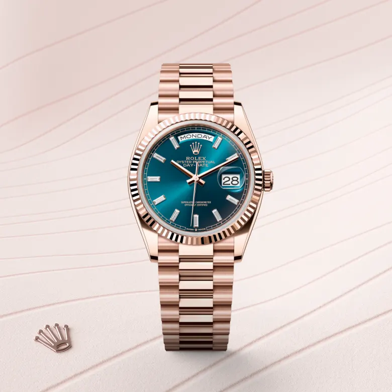 Rolex Day-Date in 18 ct Everose gold, m128235-0085 - Srichai Watch