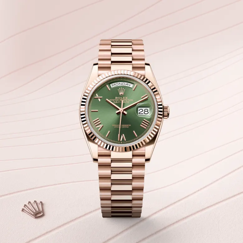 Rolex Day-Date in Everose gold 18 กะรัต, m128235-0089 - Srichai Watch