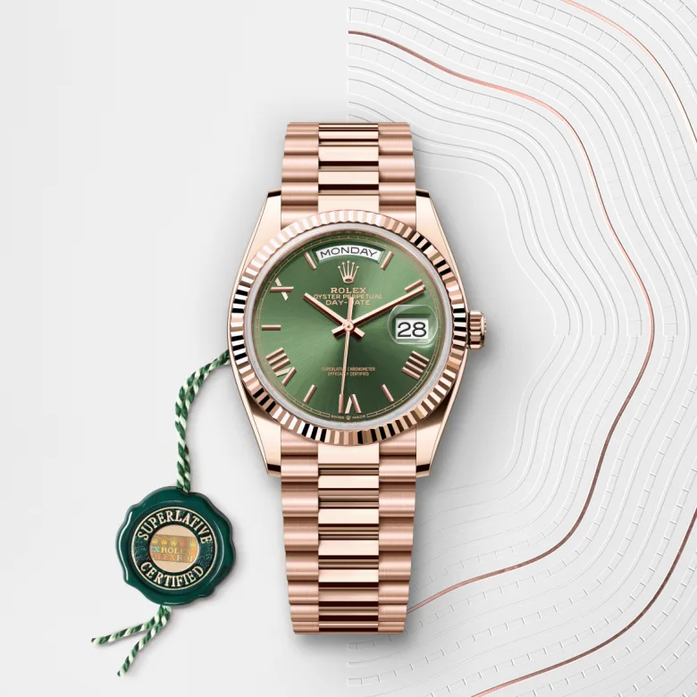 Rolex Day-Date in 18 ct Everose gold, m128235-0089 - Srichai Watch