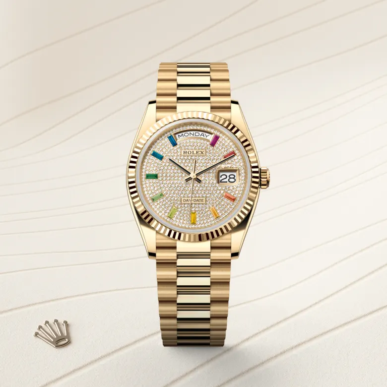 Rolex Day-Date in 18 ct yellow gold, m128238-0051 - Srichai Watch