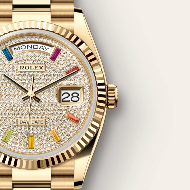 Rolex Day-Date in 18 ct yellow gold, m128238-0051 - Srichai Watch