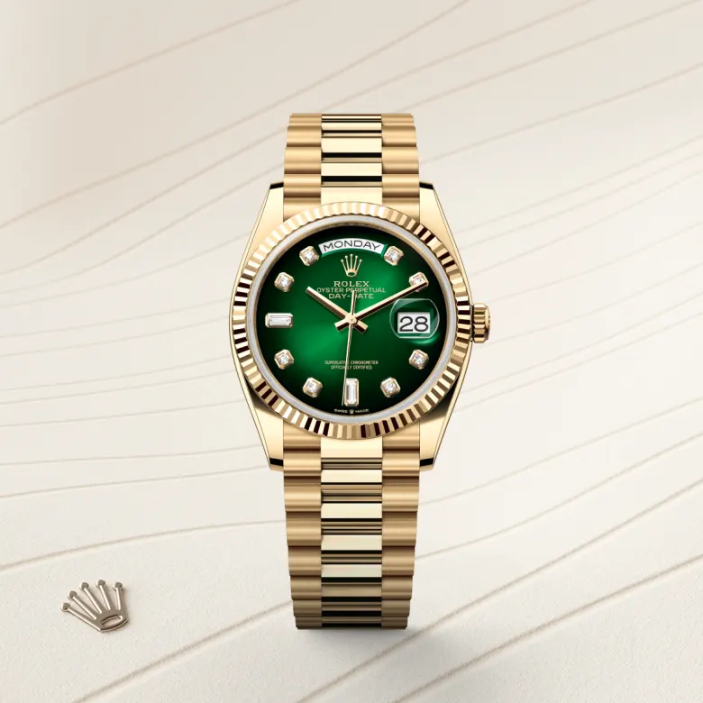 Rolex Day-Date in 18 ct yellow gold, m128238-0069 - Srichai Watch
