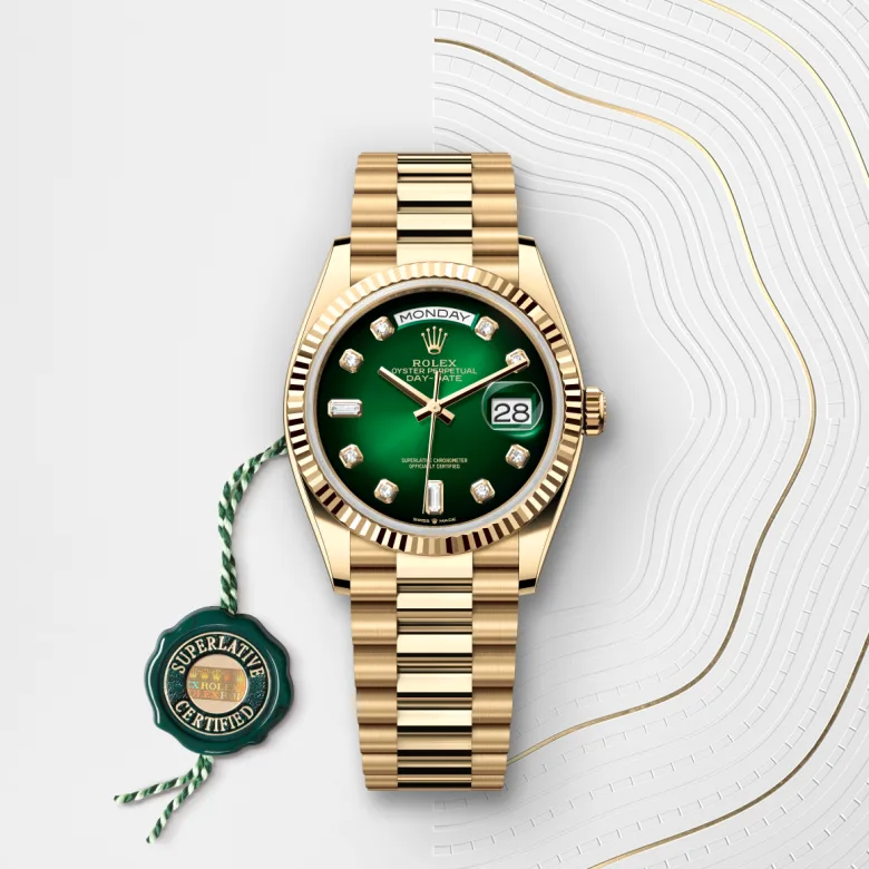 Rolex Day-Date in 18 ct yellow gold, m128238-0069 - Srichai Watch