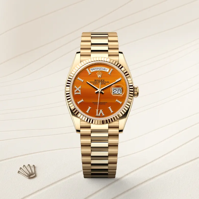 Rolex Day-Date in 18 ct yellow gold, m128238-0088 - Srichai Watch