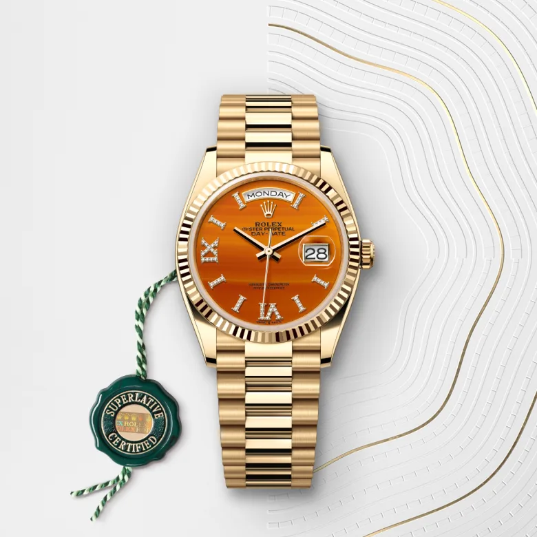 Rolex Day-Date in 18 ct yellow gold, m128238-0088 - Srichai Watch