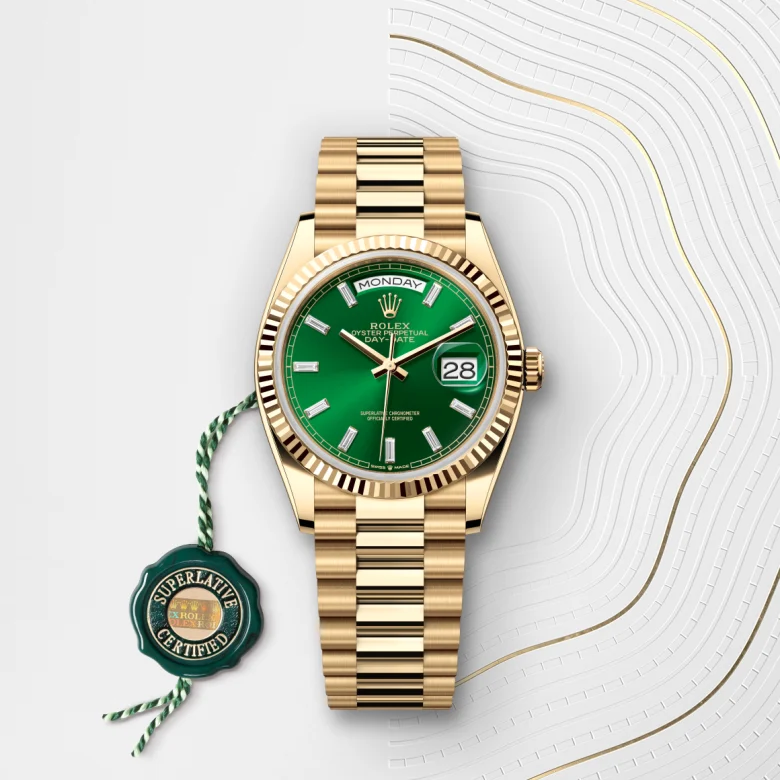Rolex Day-Date in 18 ct yellow gold, m128238-0130 - Srichai Watch