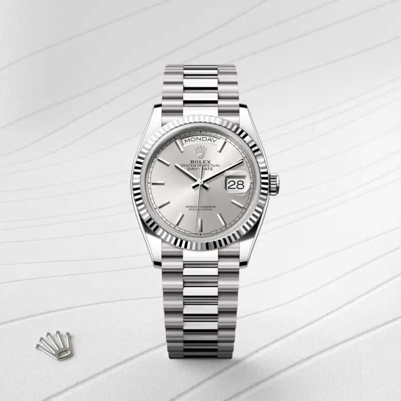 Rolex Day-Date in 18 ct white gold, M128239-0005 - Srichai Watch