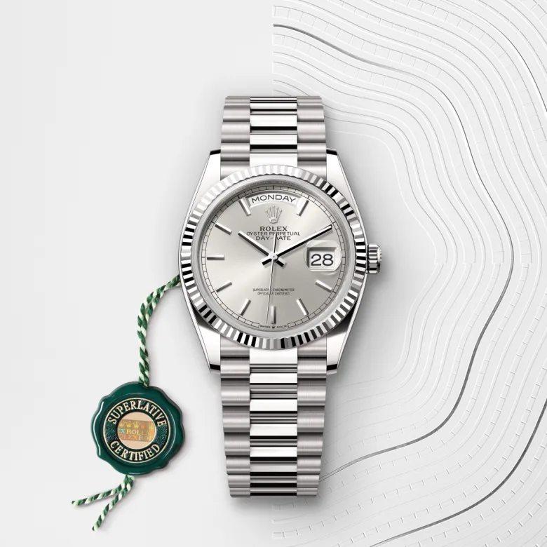 Rolex Day-Date in 18 ct white gold, M128239-0005 - Srichai Watch