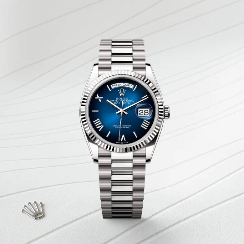 Rolex Day-Date in 18 ct white gold, m128239-0063 - Srichai Watch
