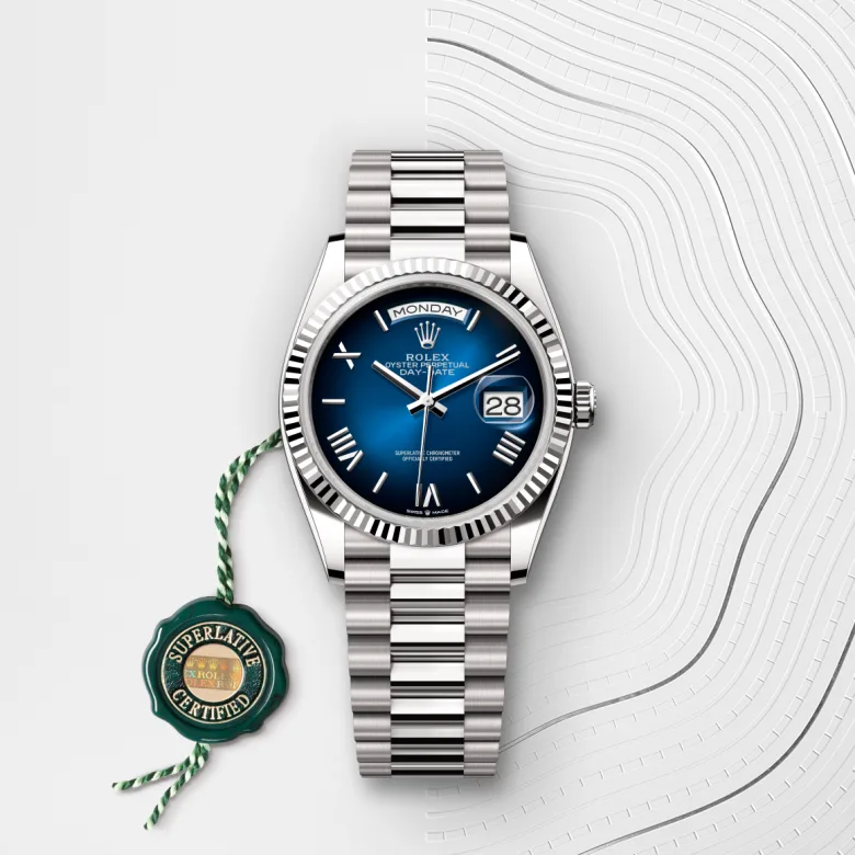 Rolex Day-Date in 18 ct white gold, m128239-0063 - Srichai Watch