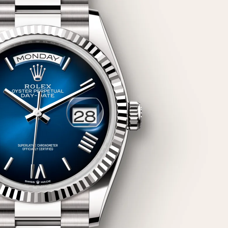 Rolex Day-Date in 18 ct white gold, m128239-0063 - Srichai Watch