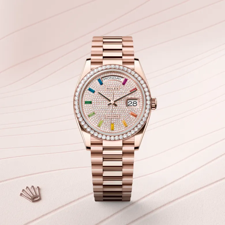 Rolex Day-Date in Everose gold 18 กะรัต, m128345rbr-0042 - Srichai Watch