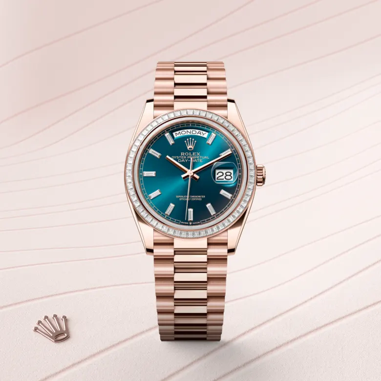 Rolex Day-Date in 18 ct Everose gold, M128395TBR-0032 - Srichai Watch