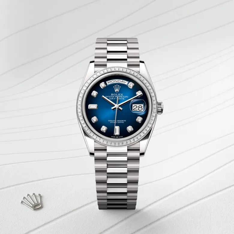 Rolex Day-Date in ทองคำขาว 18 กะรัต, m128399tbr-0007 - Srichai Watch