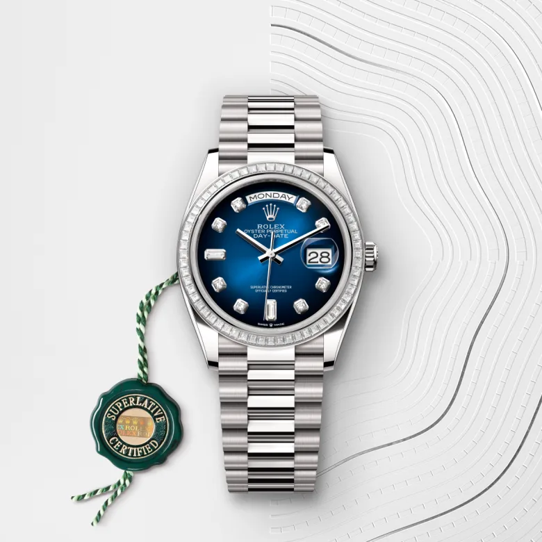 Rolex Day-Date in 18 ct white gold, m128399tbr-0007 - Srichai Watch