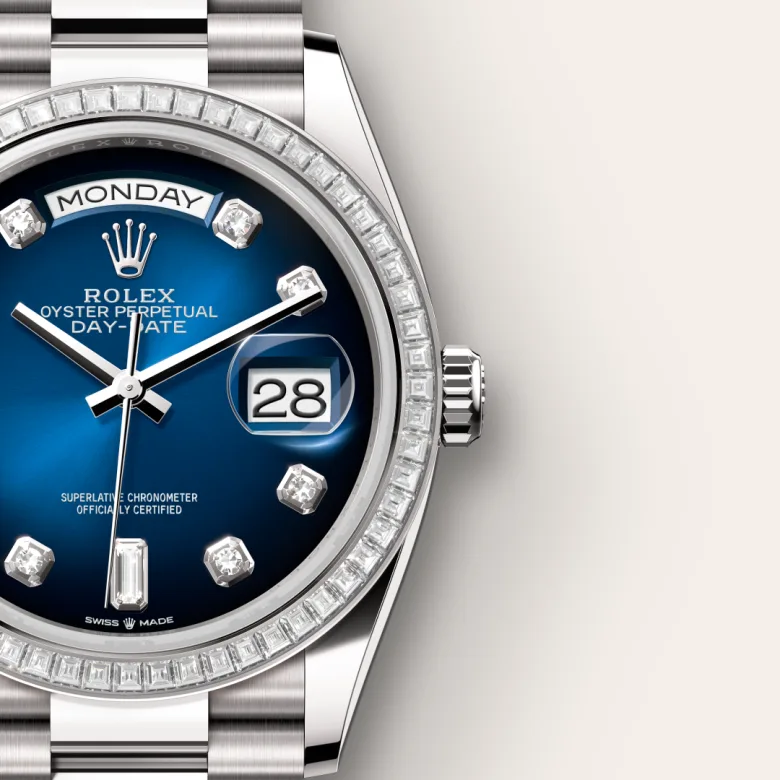 Rolex Day-Date in 18 ct white gold, m128399tbr-0007 - Srichai Watch