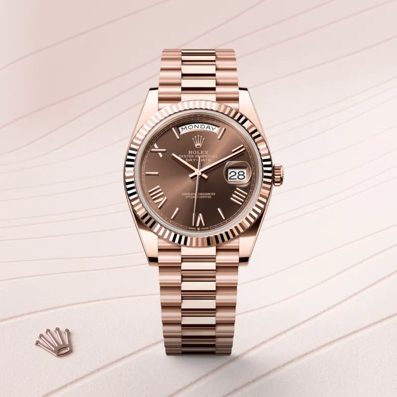 Rolex Day-Date in Everose gold 18 กะรัต, m228235-0002 - Srichai Watch