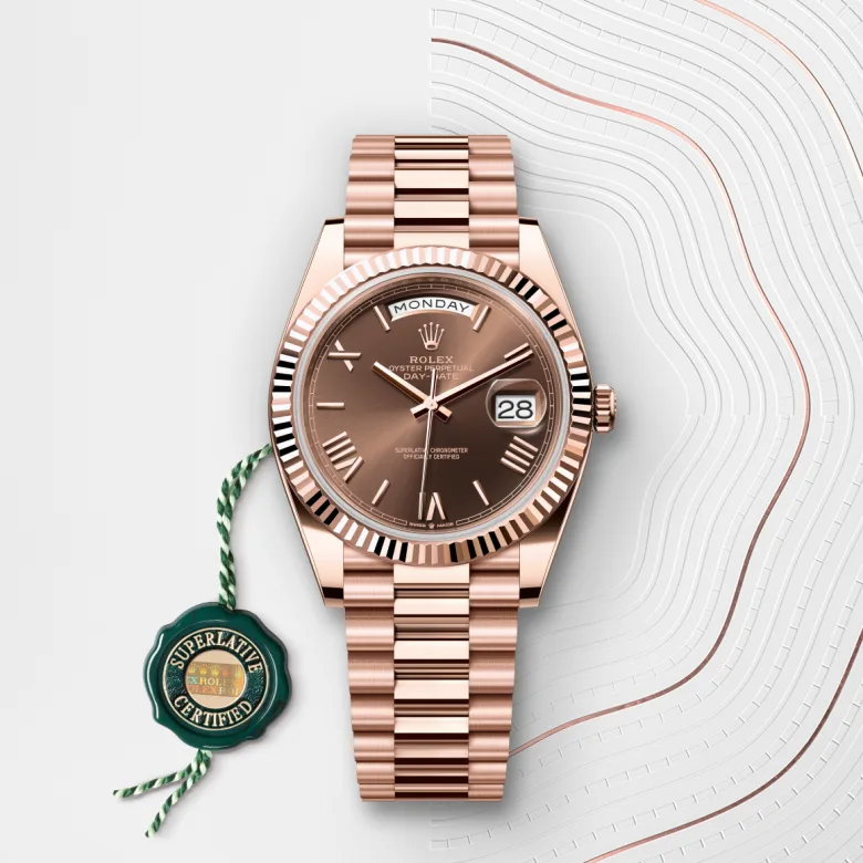 Rolex Day-Date in Everose gold 18 กะรัต, m228235-0002 - Srichai Watch