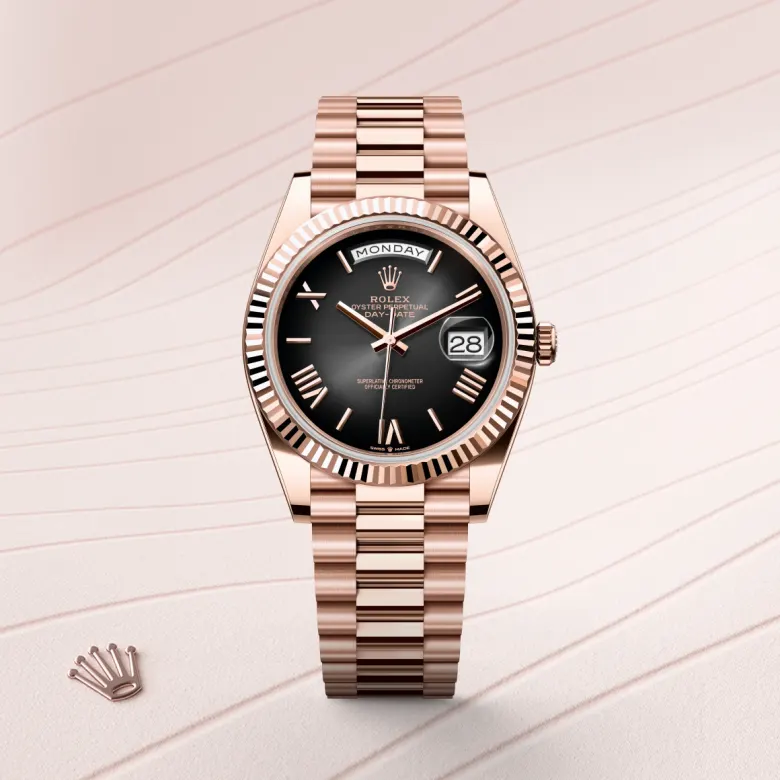 Rolex Day-Date in 18 ct Everose gold, M228235-0055 - Srichai Watch