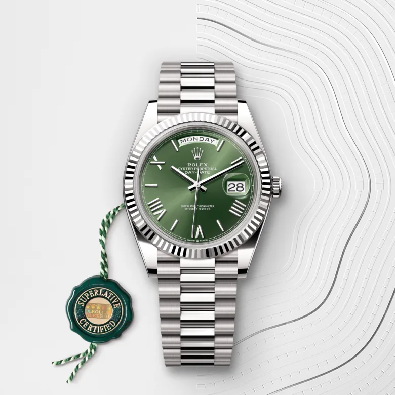 Rolex Day-Date in 18 ct white gold, M228239-0033 - Srichai Watch