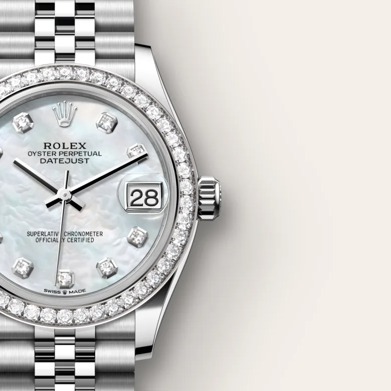 Rolex Datejust in White Rolesor - การผสมผสานระหว่าง Oystersteel และทองคำขาว, M278384RBR-0008 - Srichai Watch