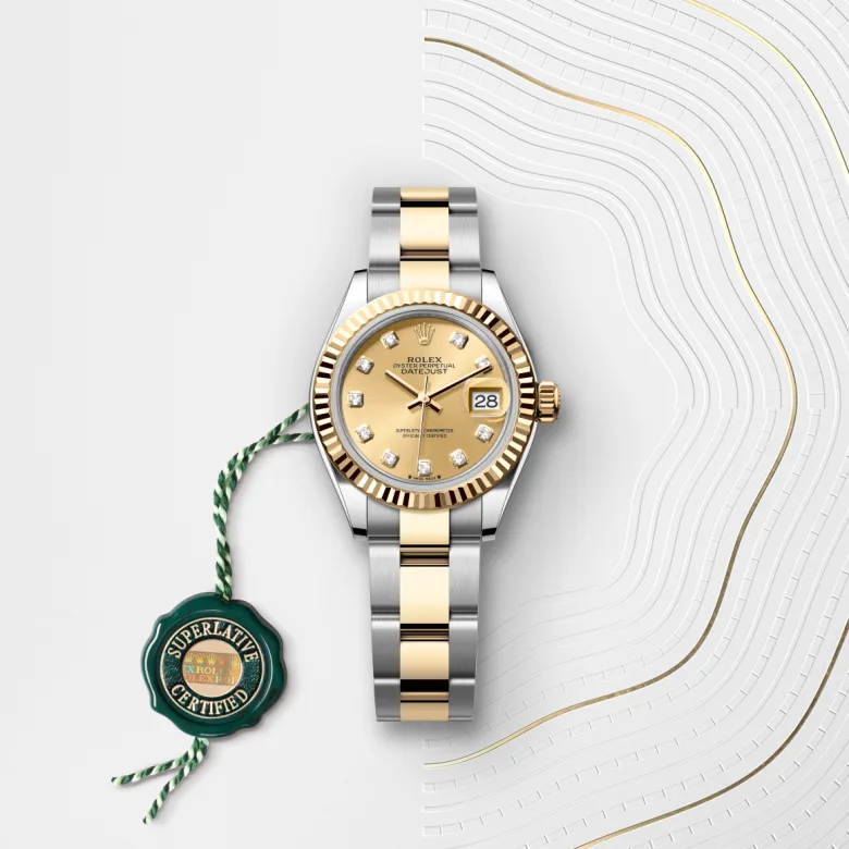 Rolex Lady-Datejust in Yellow Rolesor - การผสมผสานระหว่าง Oystersteel และทองคำ, M279173-0012 - Srichai Watch