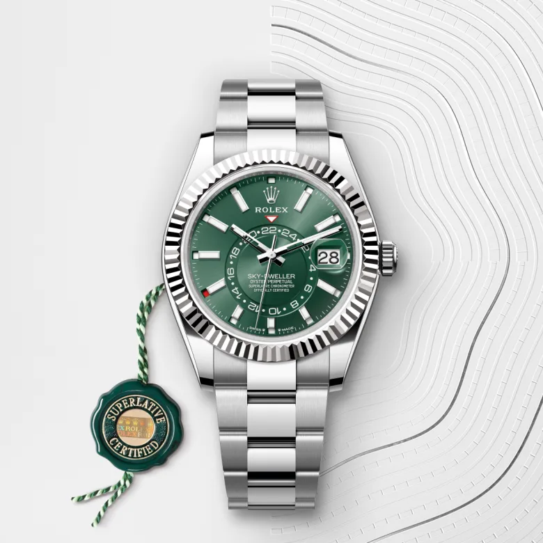 Rolex Sky-Dweller in White Rolesor - combination of Oystersteel and white gold, M336934-0001 - Srichai Watch