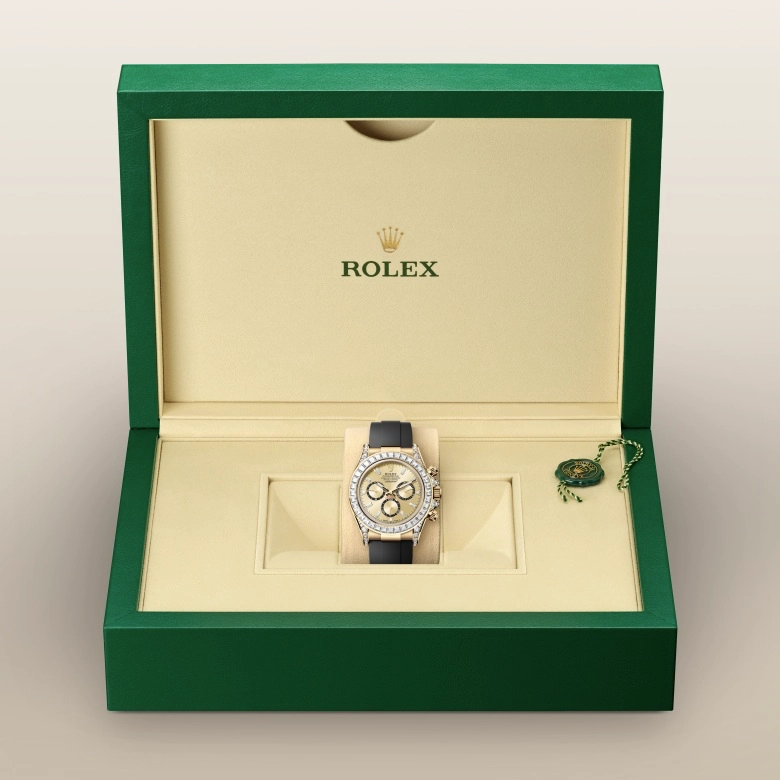 Rolex Cosmograph Daytona in 18 ct yellow gold with lugs set with diamonds, m126538tbr-0004 - Srichai Watch