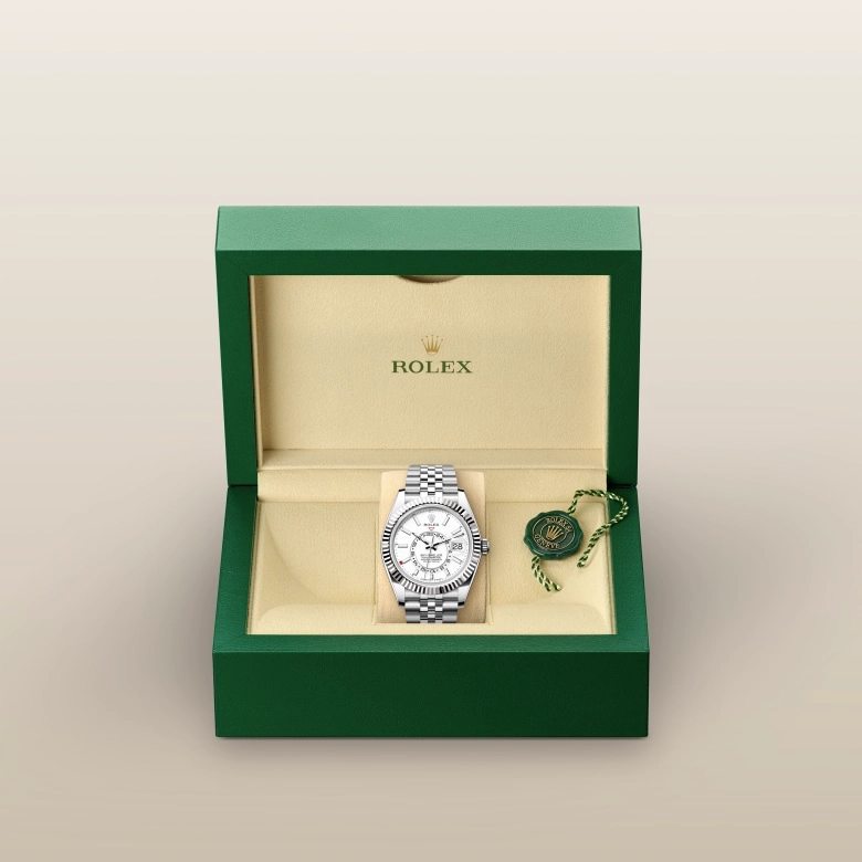Rolex Sky-Dweller in White Rolesor - การผสมผสานระหว่าง Oystersteel และทองคำขาว, m336934-0004 - Srichai Watch