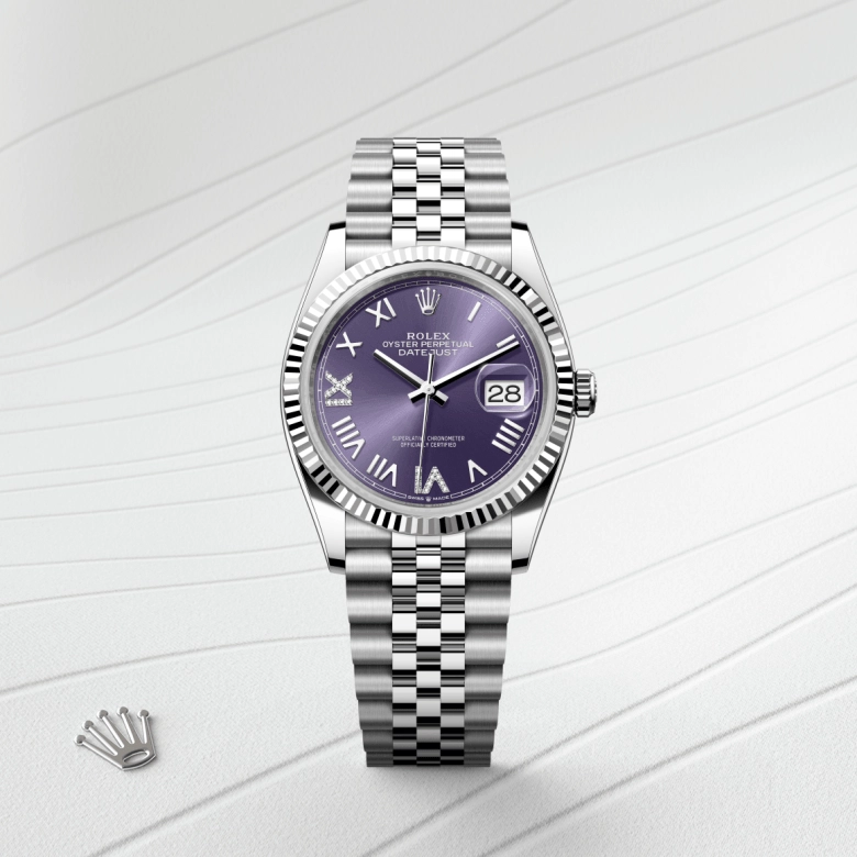 Rolex Datejust in White Rolesor - การผสมผสานระหว่าง Oystersteel และทองคำขาว, M126234-0063 - Srichai Watch