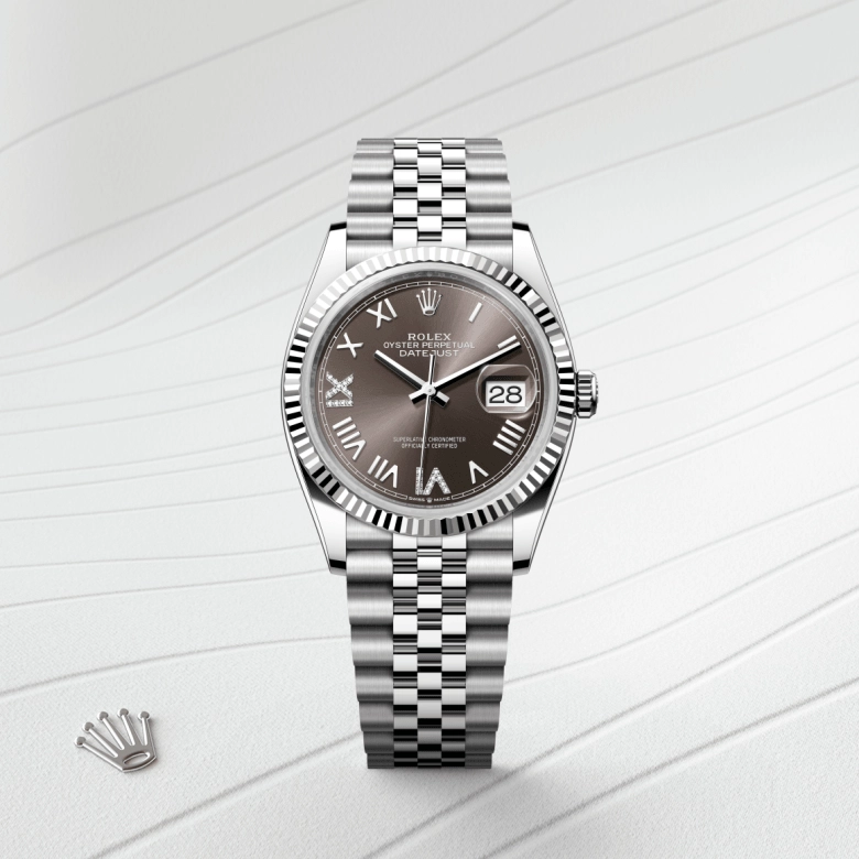 Rolex Datejust in White Rolesor - การผสมผสานระหว่าง Oystersteel และทองคำขาว, M126234-0071 - Srichai Watch