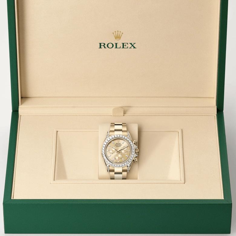 Rolex Cosmograph Daytona in 18 ct yellow gold with lugs set with diamonds, M126598TBR-0001 - Srichai Watch