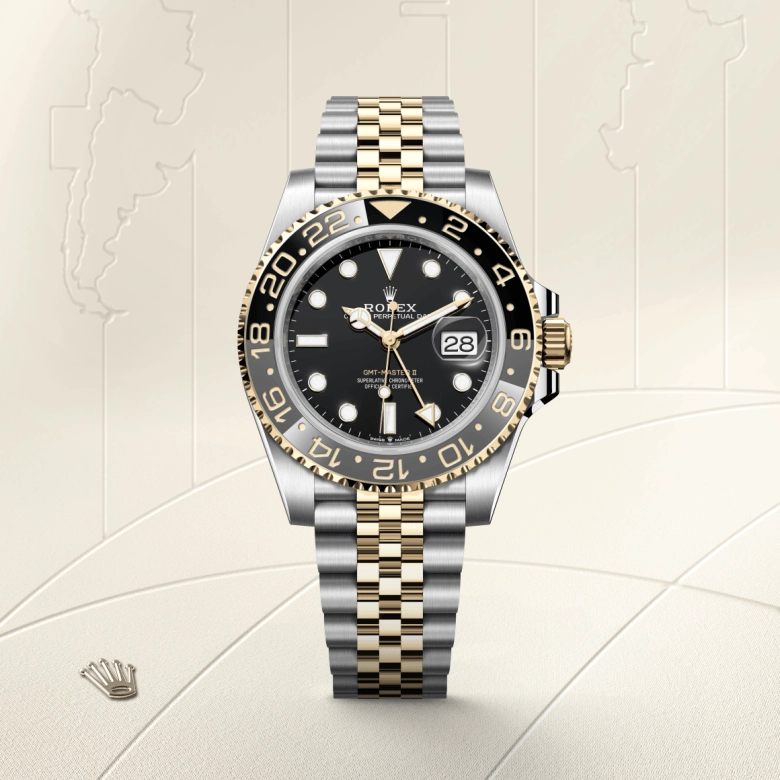 Rolex GMT-Master II in Yellow Rolesor - การผสมผสานระหว่าง Oystersteel และทองคำ, M126713GRNR-0001 - Srichai Watch