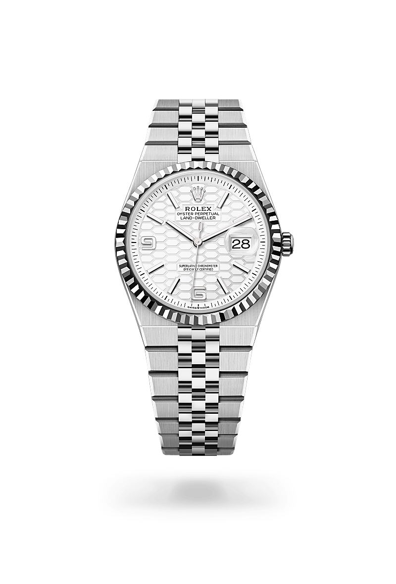 Rolex Land-Dweller in White Rolesor - การผสมผสานระหว่าง Oystersteel และทองคำขาว, M127234-0001 - Srichai Watch Rolex Land-Dweller in White Rolesor - การผสมผสานระหว่าง Oystersteel และทองคำขาว, M127234-0001 - Srichai Watch