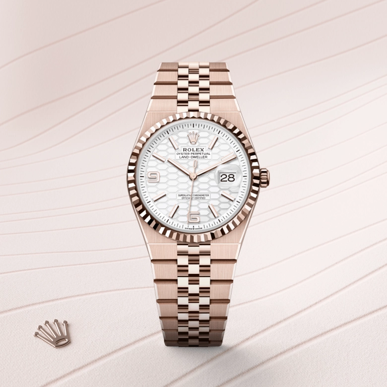 Rolex Land-Dweller in Everose gold 18 กะรัต, M127235-0001 - Srichai Watch