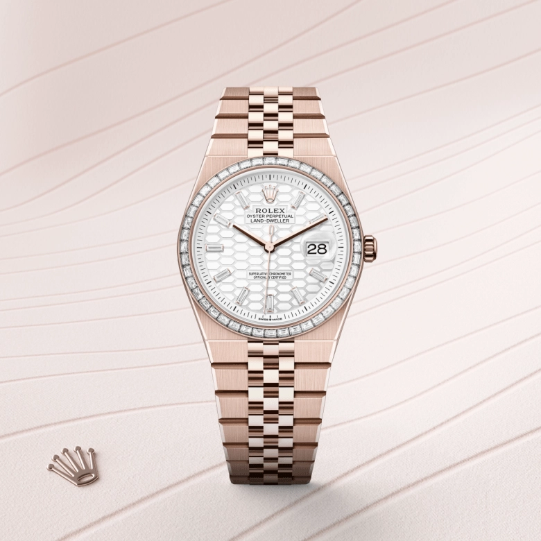Rolex Land-Dweller in 18 ct Everose gold, M127285TBR-0002 - Srichai Watch