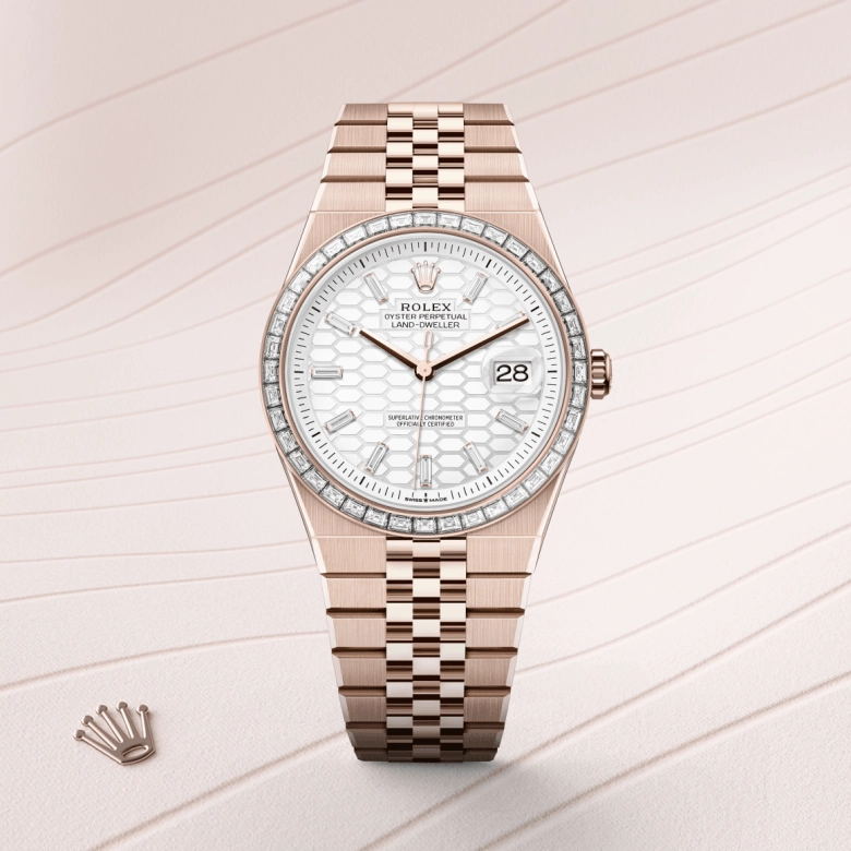 Rolex Land-Dweller in 18 ct Everose gold, M127385TBR-0003 - Srichai Watch