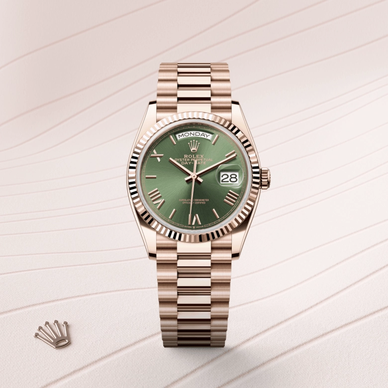Rolex Day-Date in 18 ct Everose gold, M128235-0089 - Srichai Watch